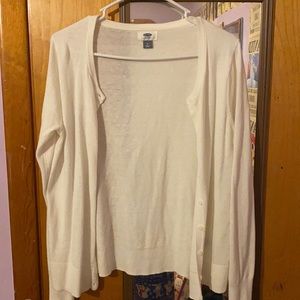 White old navy cardigan